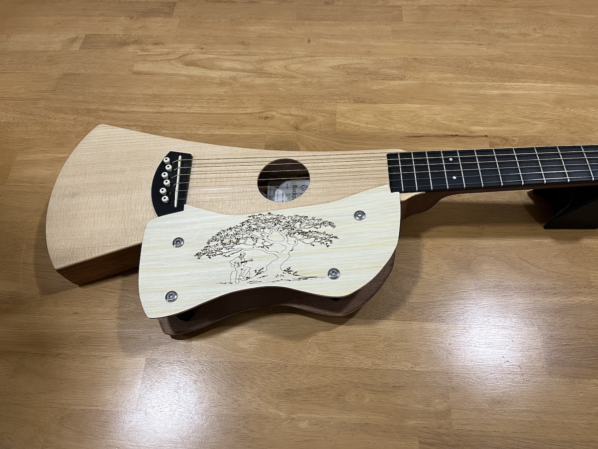 LapPacker attached to a Martin Backpacker guitar